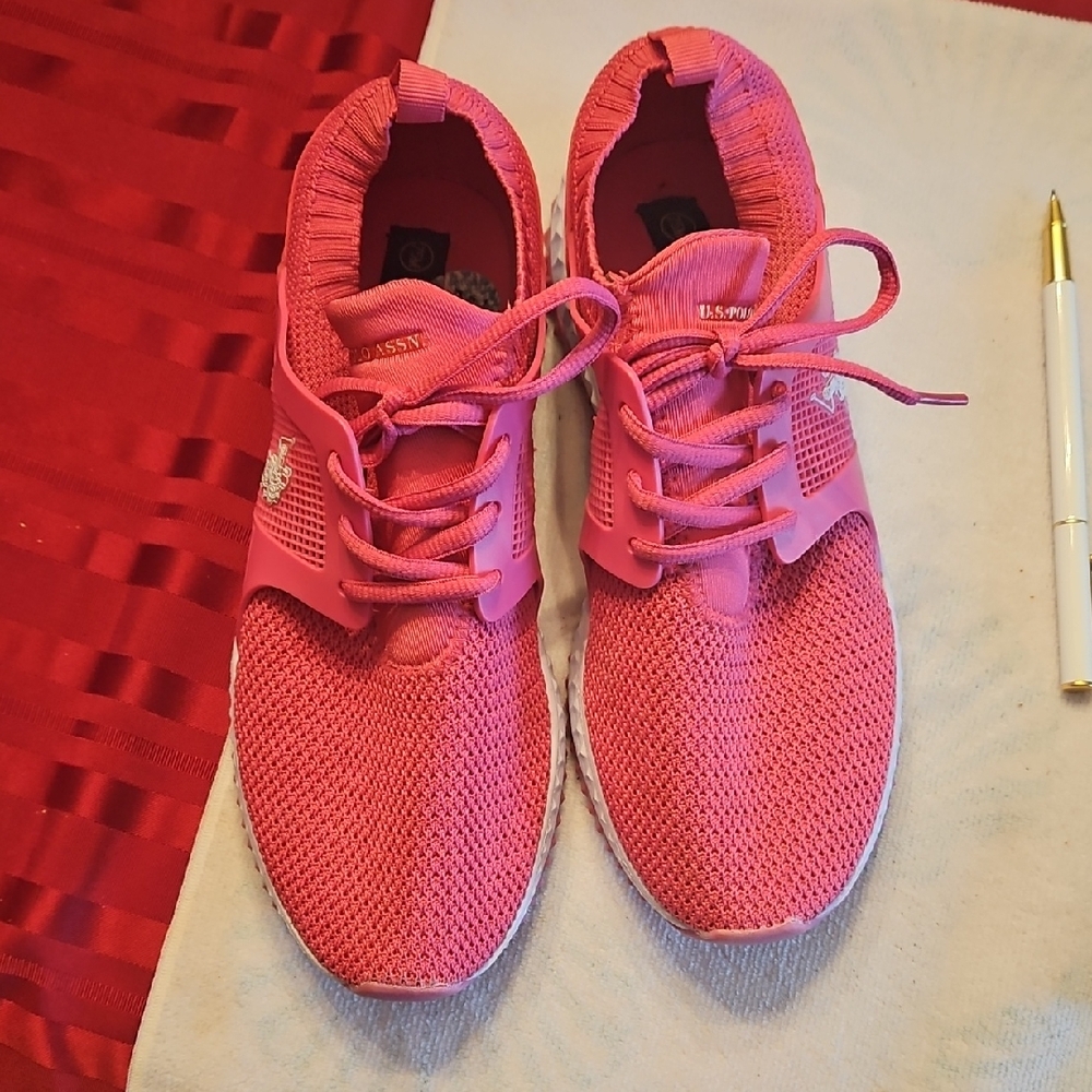 U.S. Polo Assn. Pink Knit Sneakers